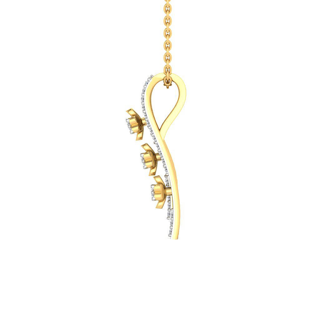 Sparkling Elegance 9K Diamond Pendant