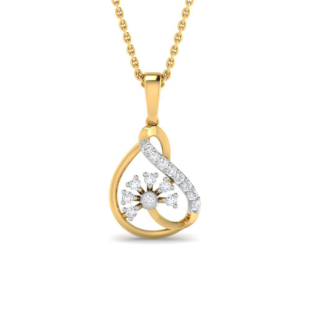 Magnetic Radiance 9K Diamond Pendant