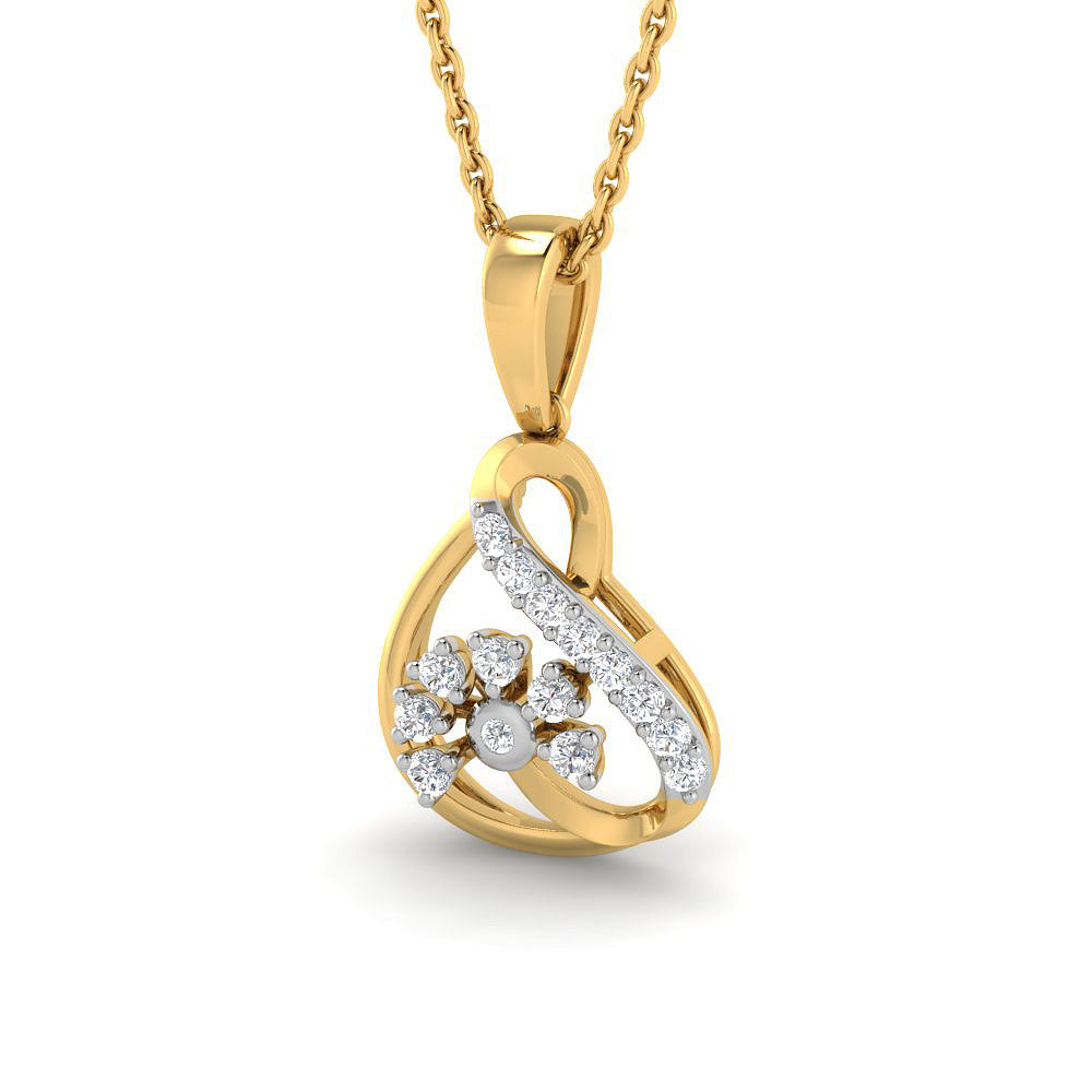 Magnetic Radiance 9K Diamond Pendant