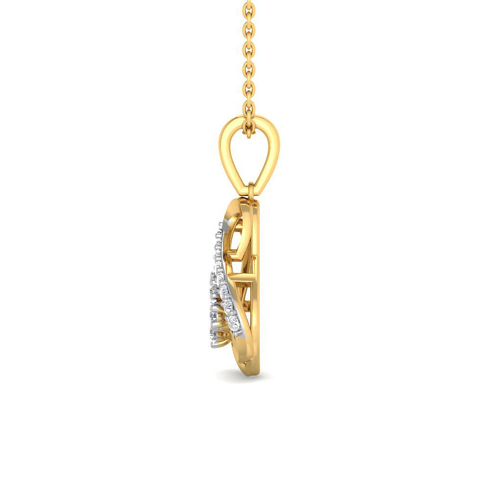 Magnetic Radiance 9K Diamond Pendant