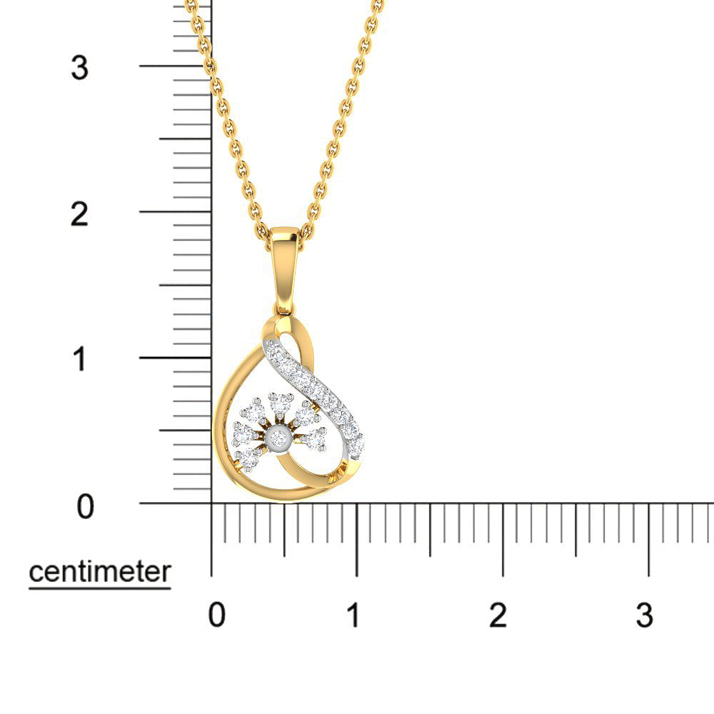 Magnetic Radiance 9K Diamond Pendant