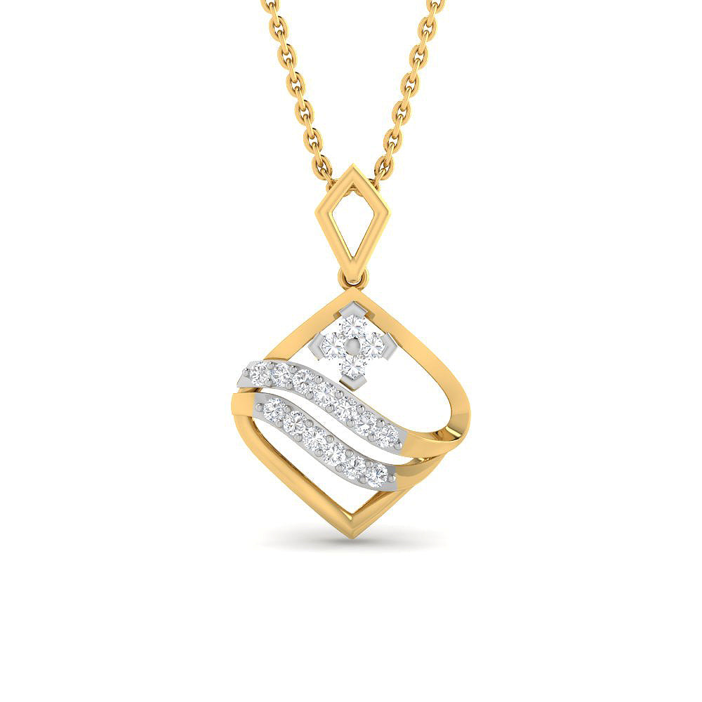 Ravishing Shine 9K Diamond Pendant