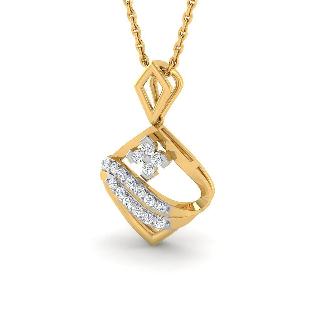 Ravishing Shine 9K Diamond Pendant