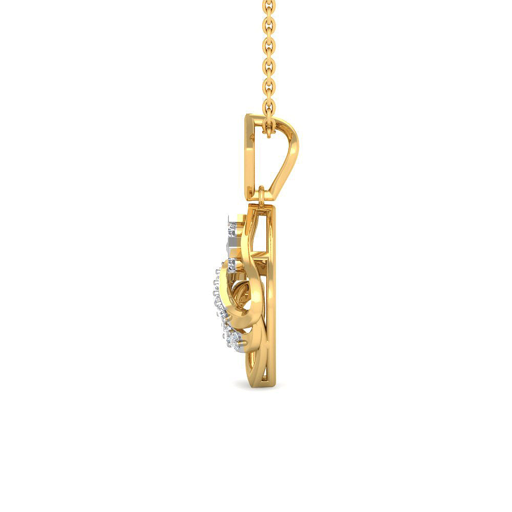 Ravishing Shine 9K Diamond Pendant