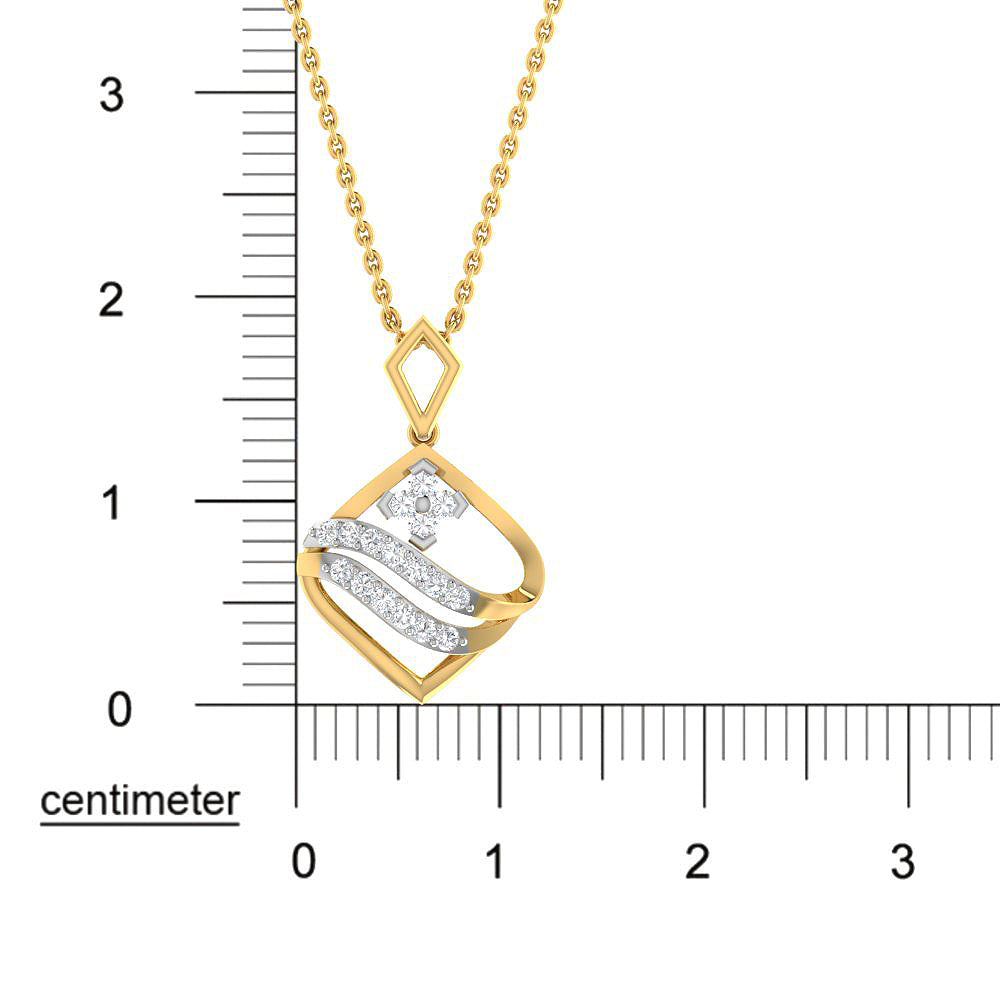 Ravishing Shine 9K Diamond Pendant