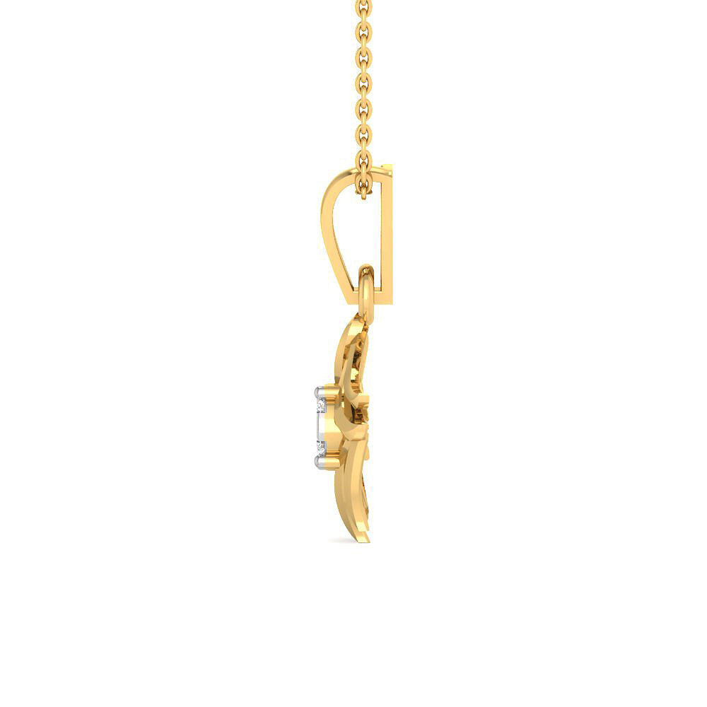 Modern Radiance 9K Diamond Pendant
