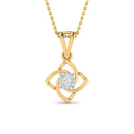 Floral Lustre 9K Diamond Pendant
