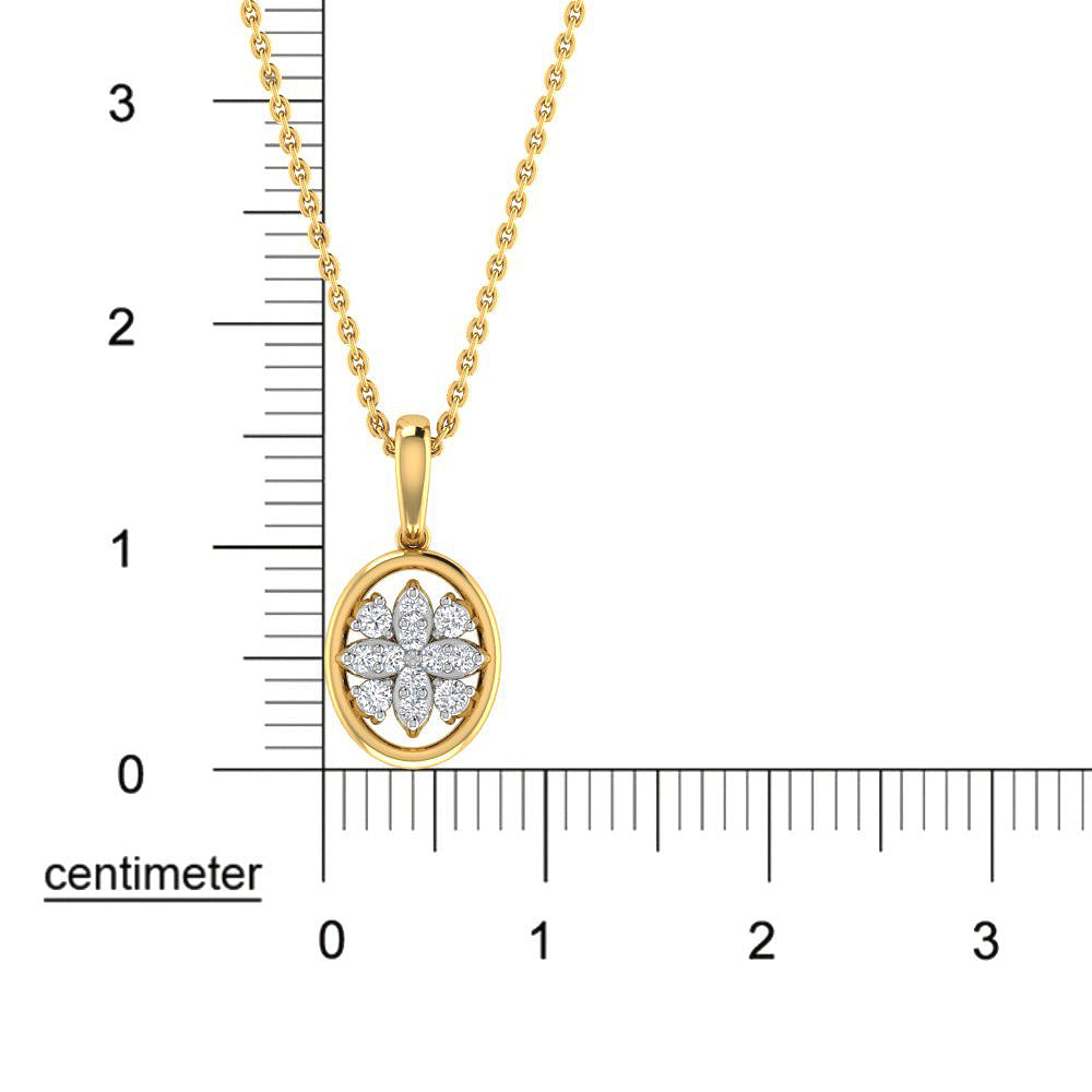 Alluring Blossom 9K Diamond Pendant