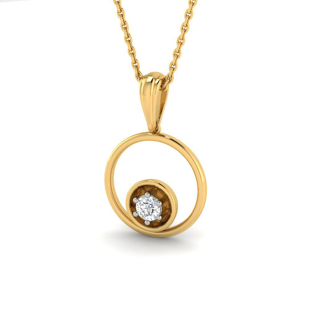 Minimal Dazzle 9K Diamond Pendant