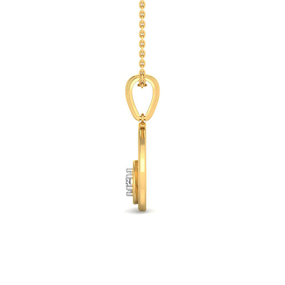 Minimal Dazzle 9K Diamond Pendant