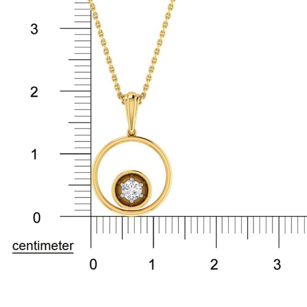 Minimal Dazzle 9K Diamond Pendant