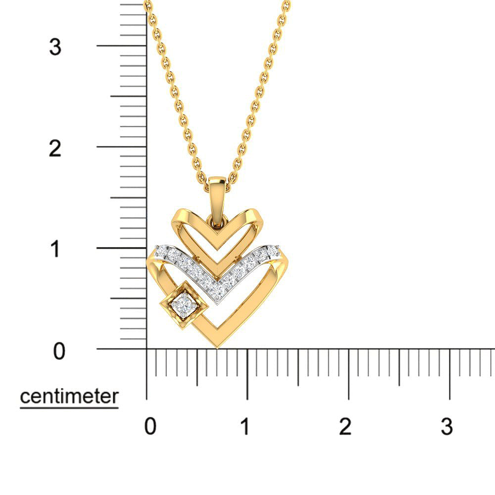 Splendour Dazzle 9K Diamond Heart Pendant