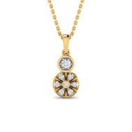 Soft Blossom 9K Diamond Pendant