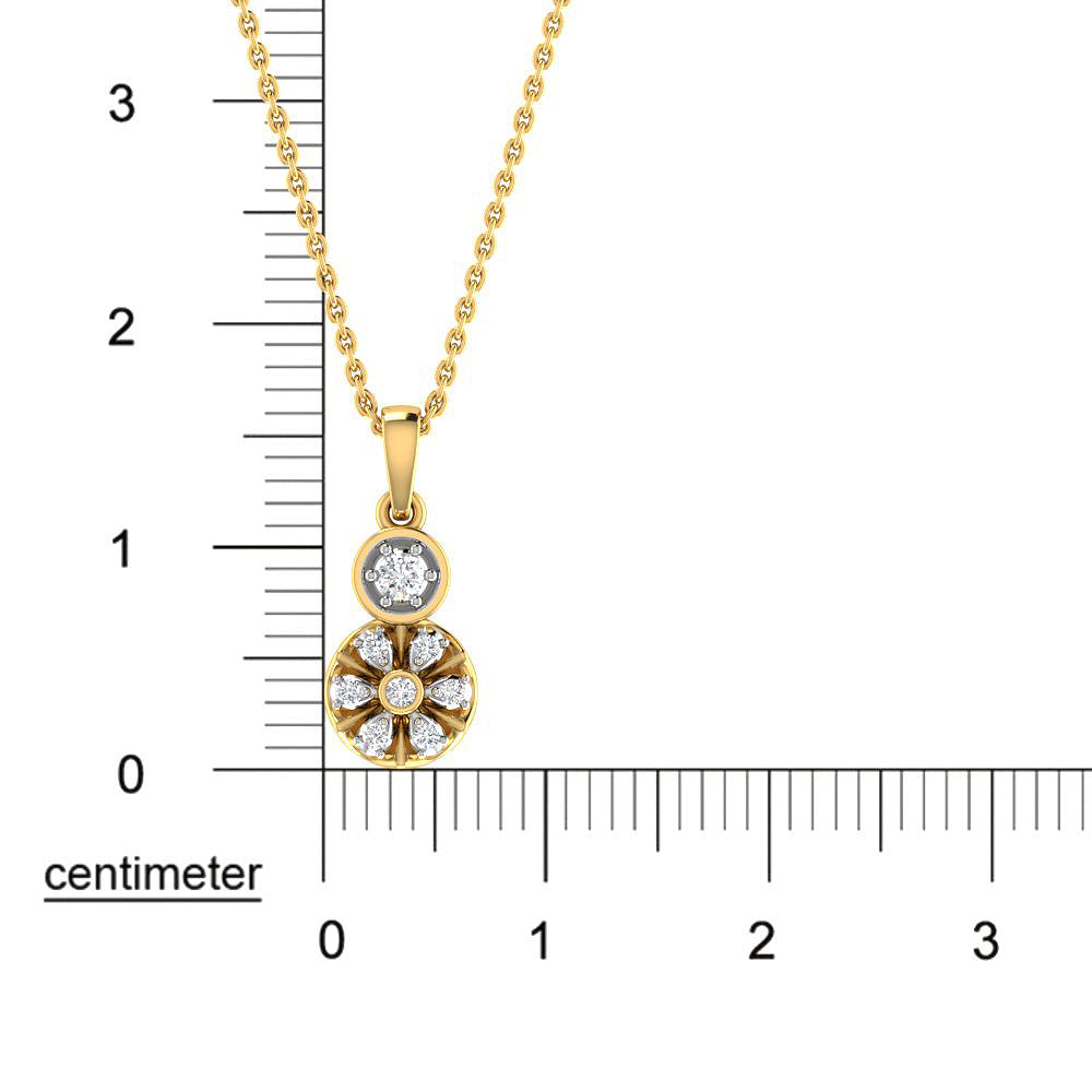 Soft Blossom 9K Diamond Pendant