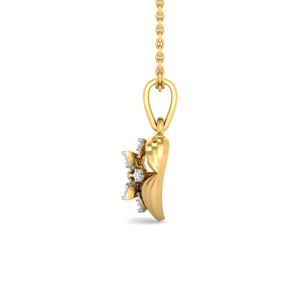 Lustrous Gleam 9K Diamond Heart Pendant