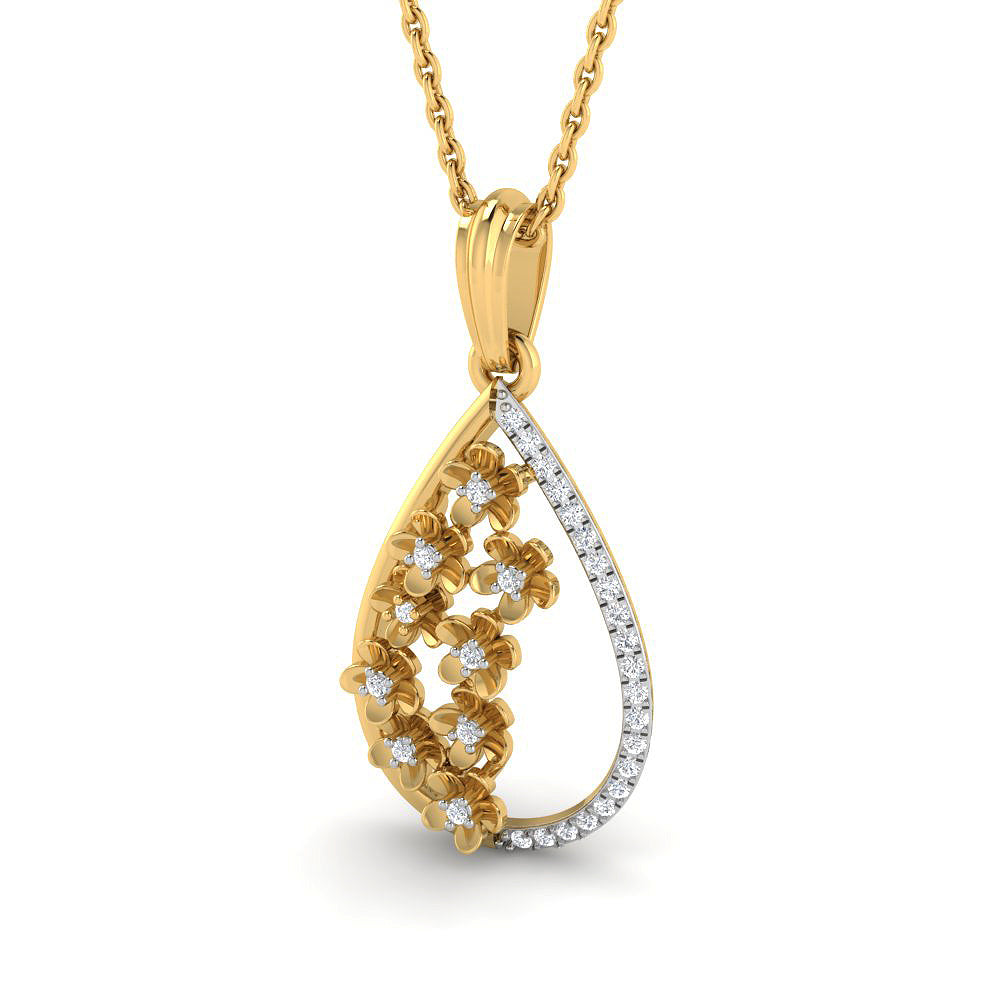 Blossom Grace
 9K Diamond Pendant