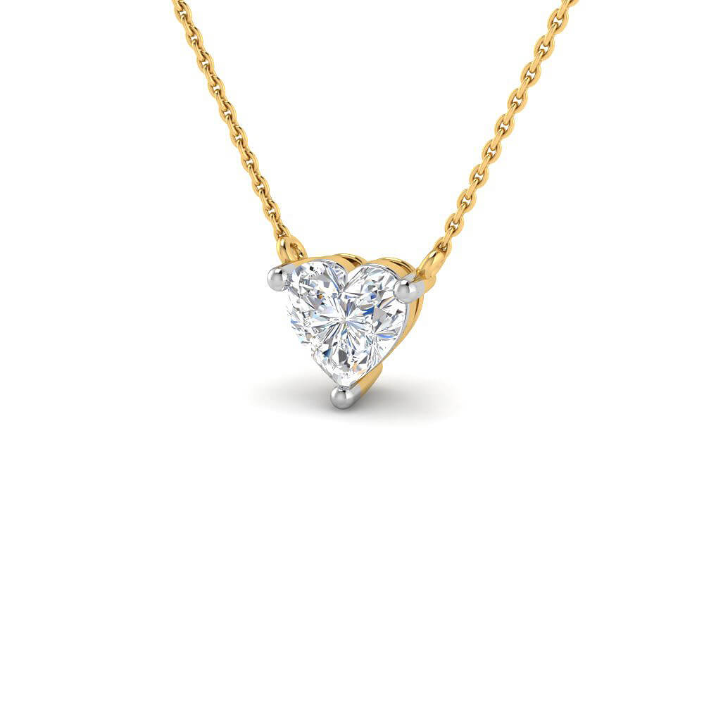 Alluring Radiance Lab Grown Silver Heart Diamond Pendant