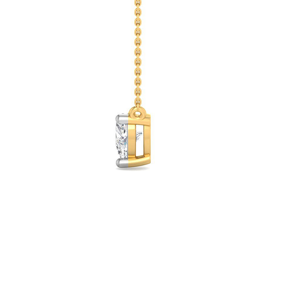 Passionate Shimmer Lab Grown Silver Heart Diamond Pendant