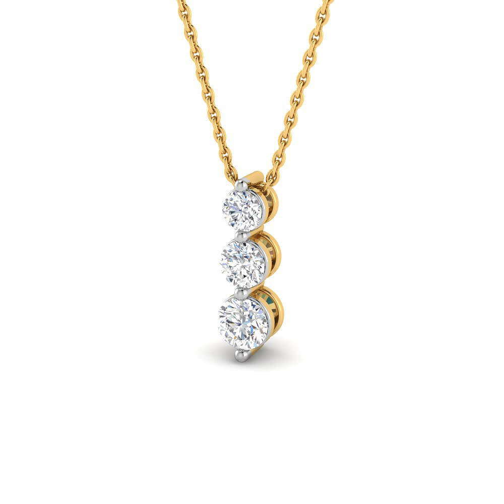 Glamorous Lustrous Lab Grown Silver Diamond Pendant