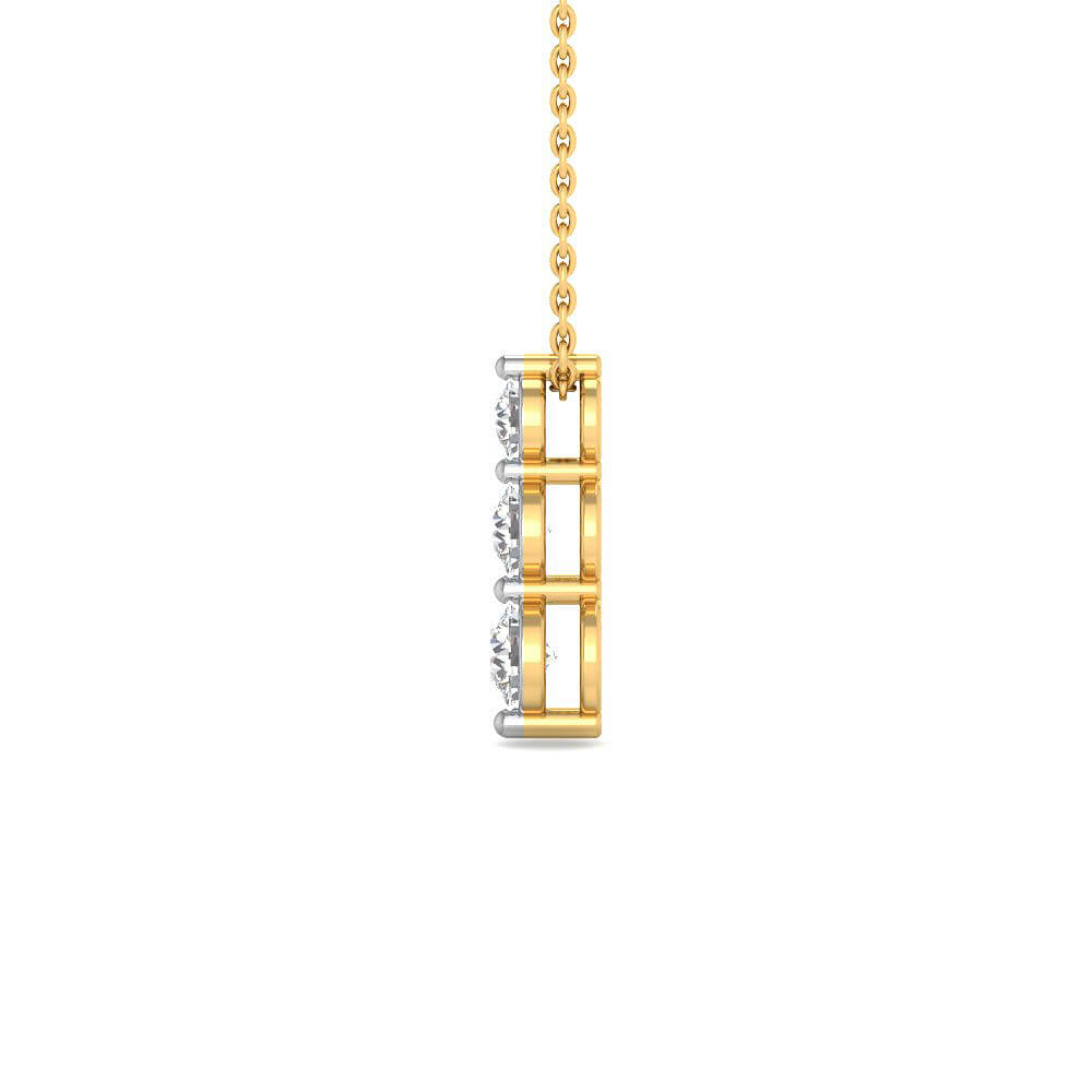 Glamorous Lustrous Lab Grown Silver Diamond Pendant