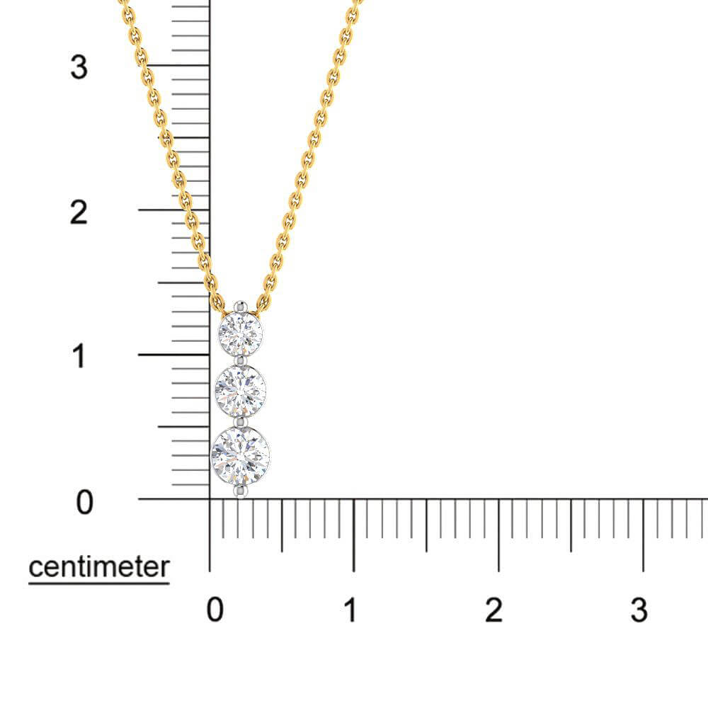 Glamorous Lustrous Lab Grown Silver Diamond Pendant