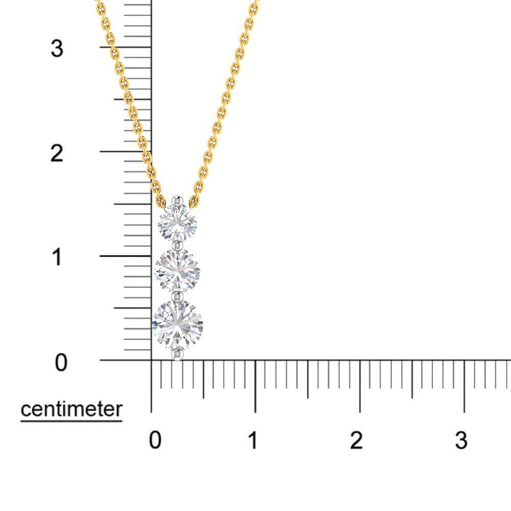 Enticing Radiance Lab Grown Silver Diamond Pendant