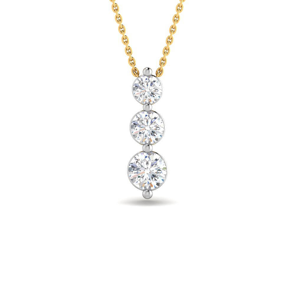 Posh and Radiant Lab Grown Silver Diamond Pendant