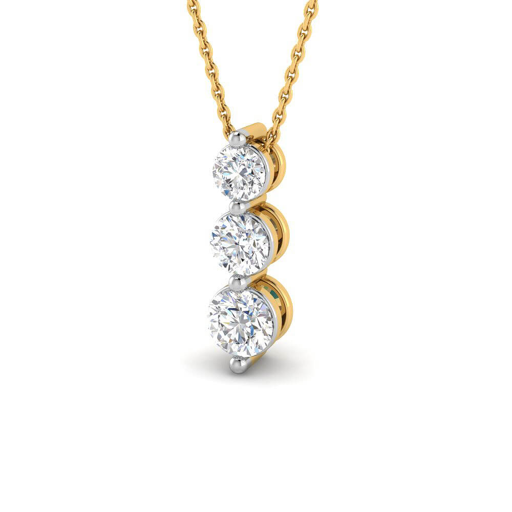 Posh and Radiant Lab Grown Silver Diamond Pendant