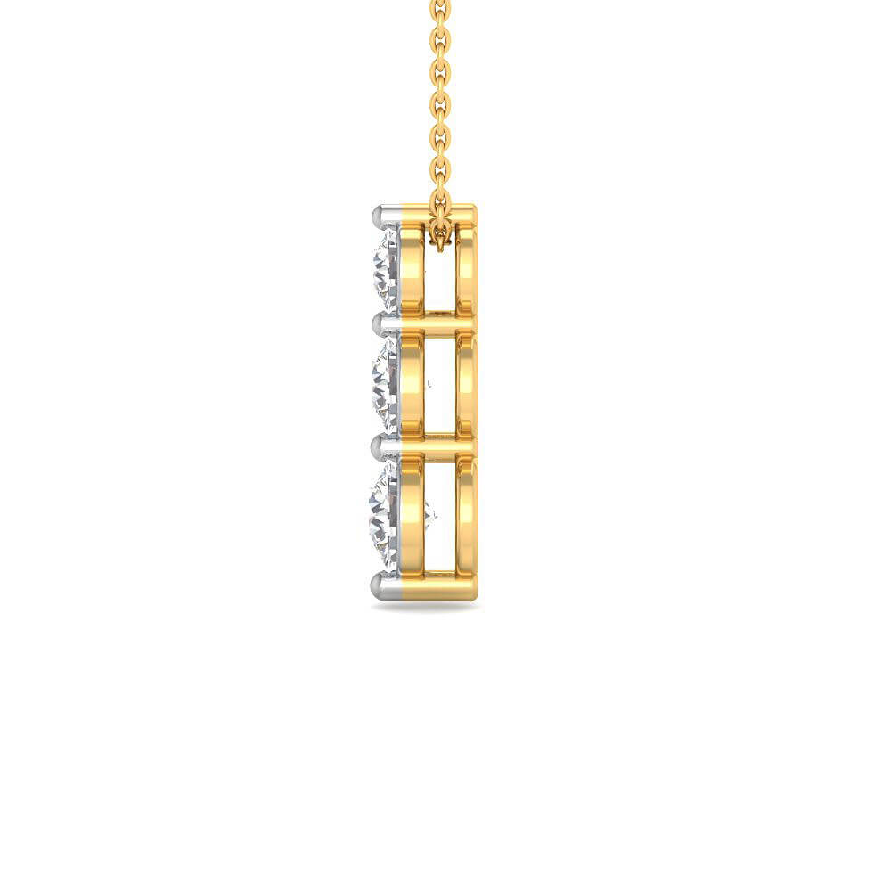 Posh and Radiant Lab Grown Silver Diamond Pendant
