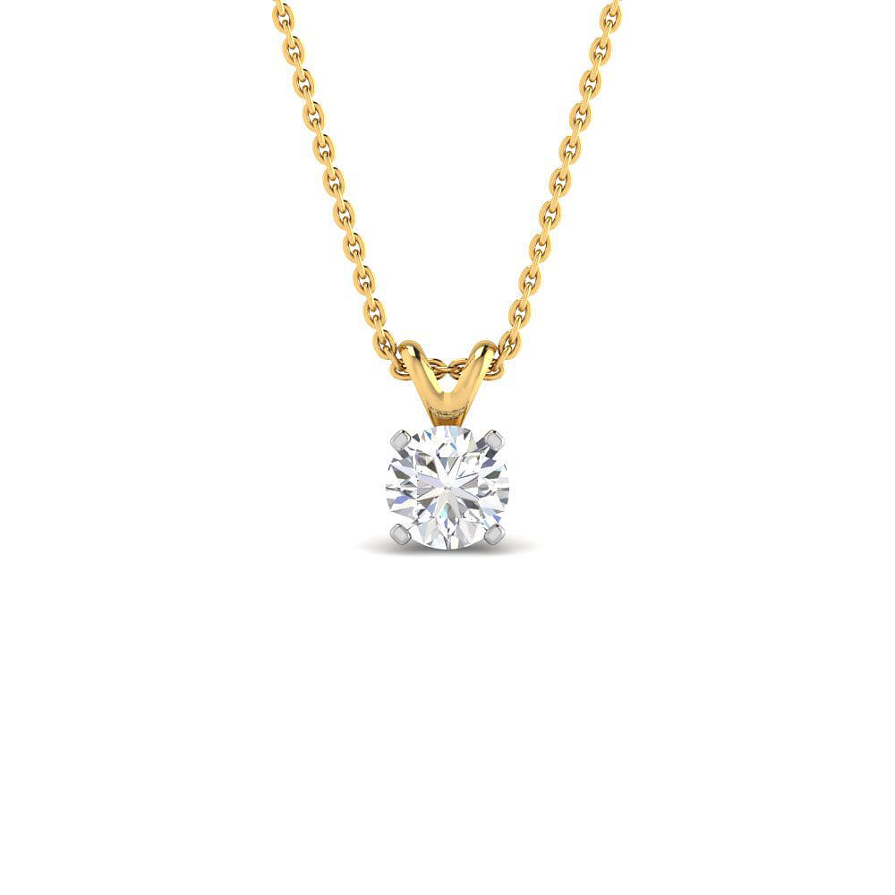 Petite Shimmering Lab Grown Silver Diamond Pendant