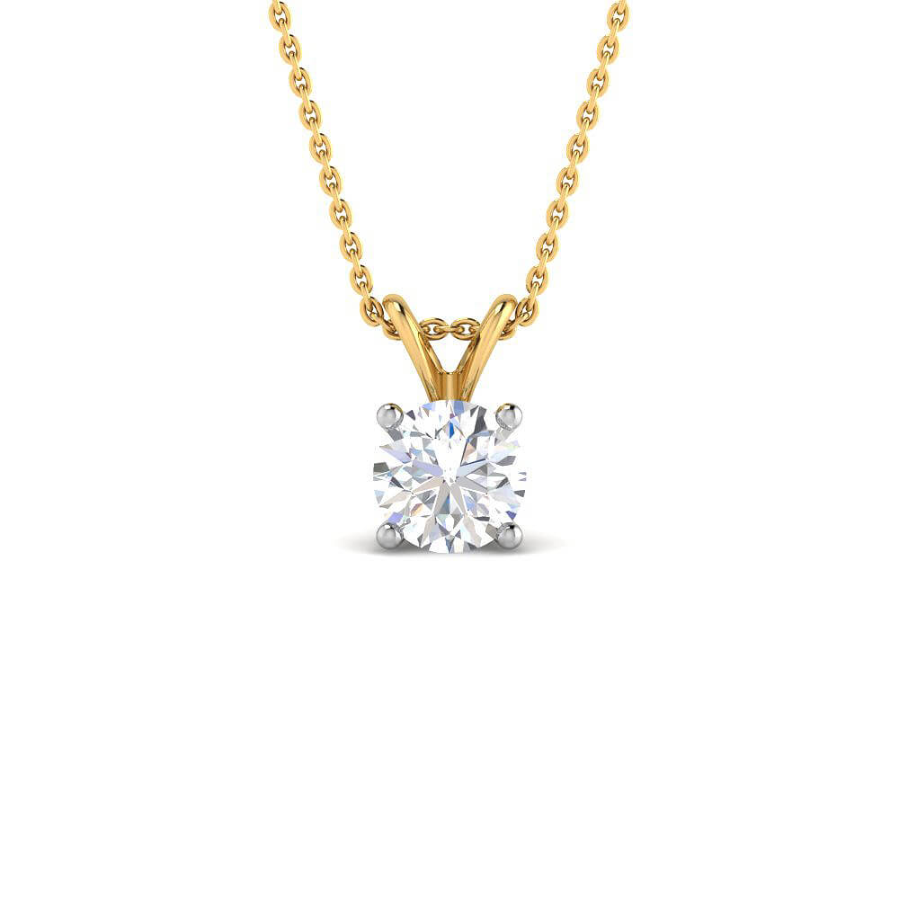 Mesmeric Allure Lab Grown Silver Diamond Pendant