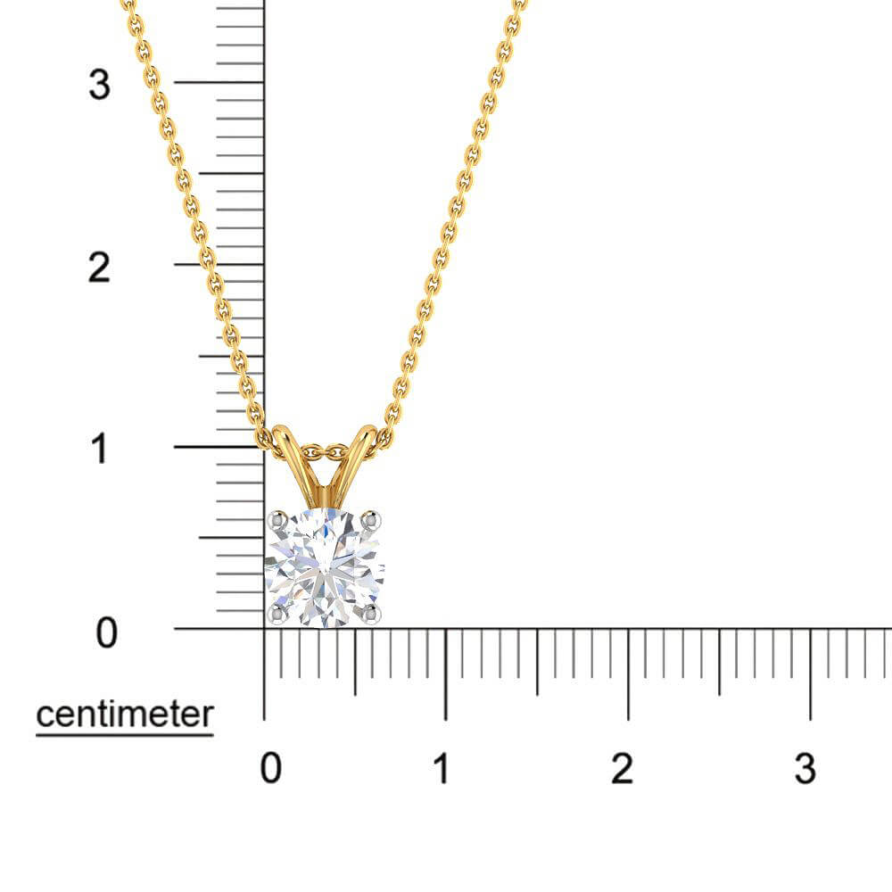 Mesmeric Allure Lab Grown Silver Diamond Pendant