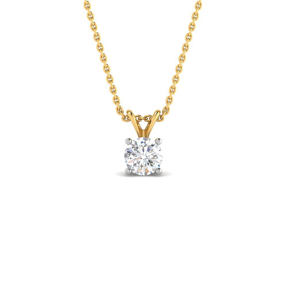 Delicate Dazzle Lab Grown Silver Diamond Pendant