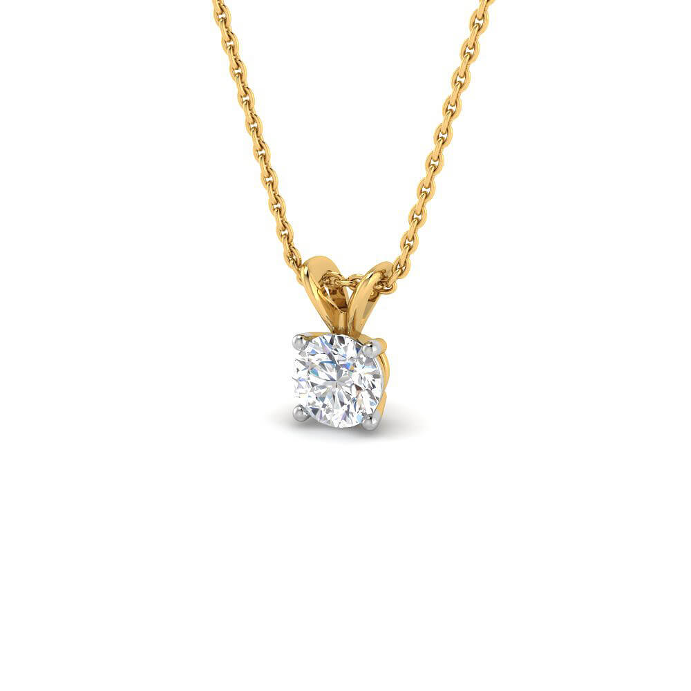 Delicate Dazzle Lab Grown Silver Diamond Pendant
