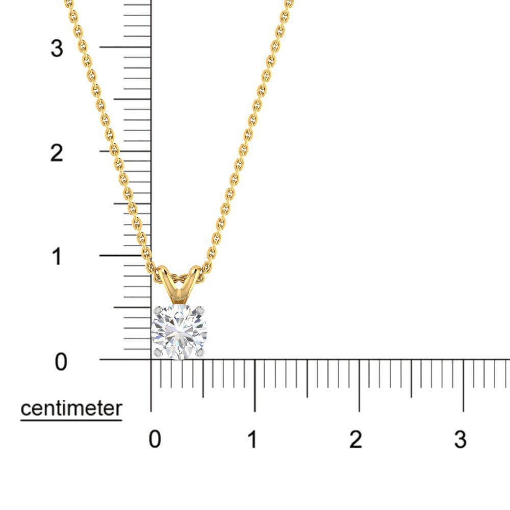Delicate Dazzle Lab Grown Silver Diamond Pendant