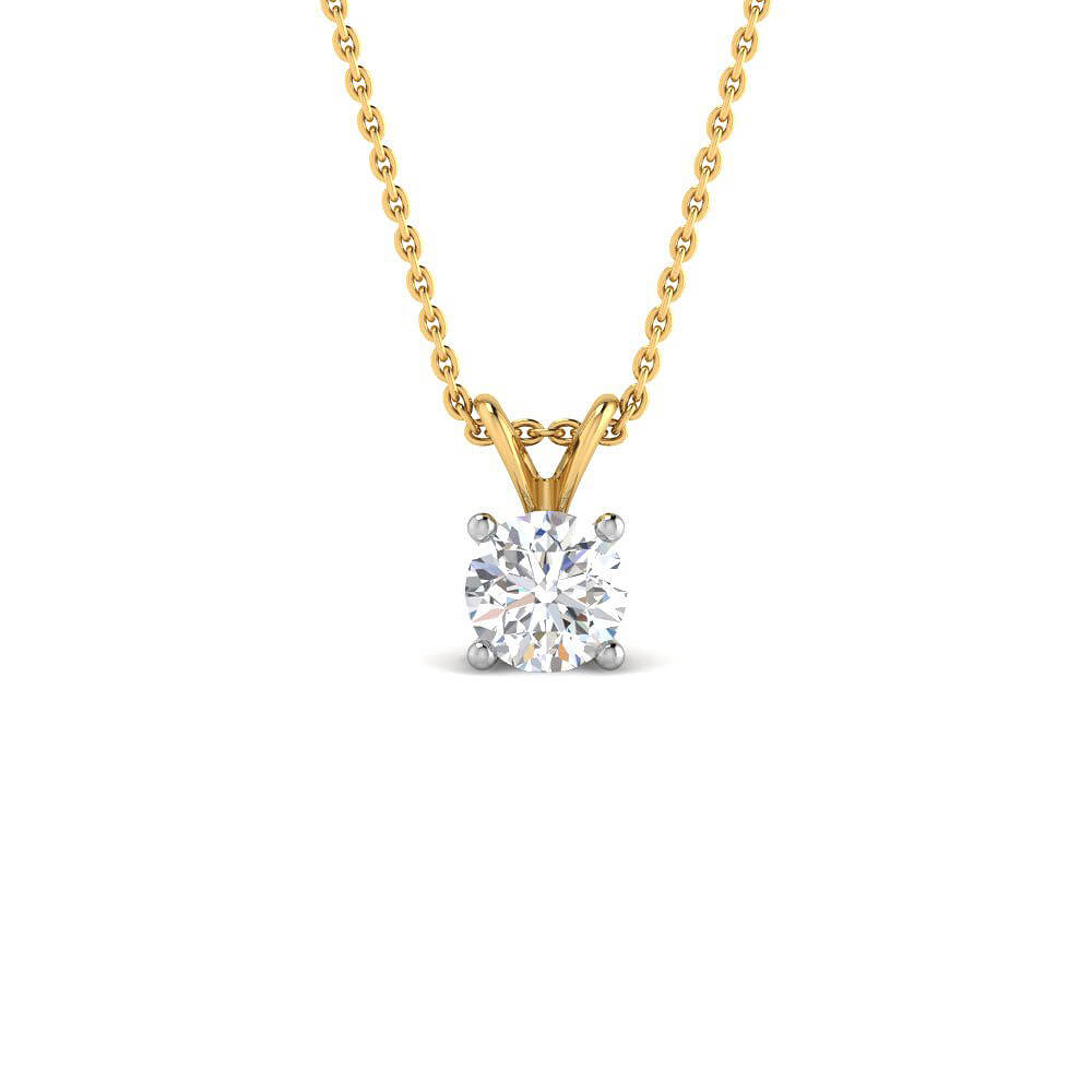 Graceful Glimmer Lab Grown Silver Diamond Pendant