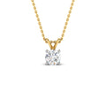 Graceful Glimmer Lab Grown Silver Diamond Pendant