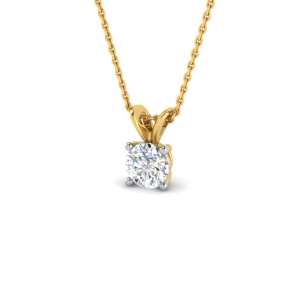 Graceful Glimmer Lab Grown Silver Diamond Pendant