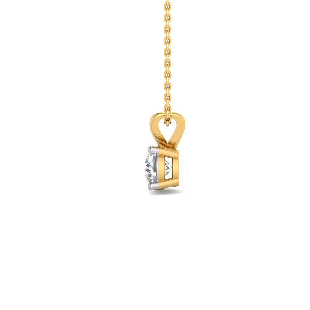Graceful Glimmer Lab Grown Silver Diamond Pendant