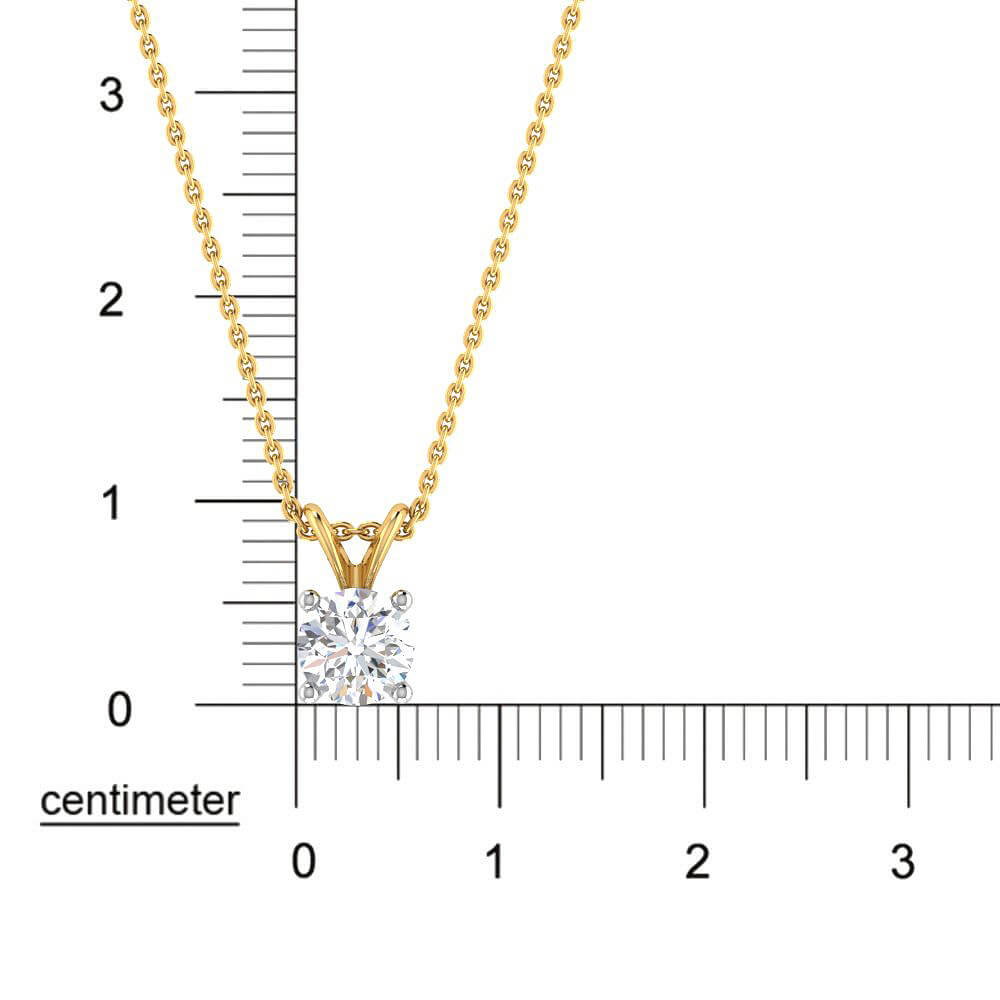 Graceful Glimmer Lab Grown Silver Diamond Pendant