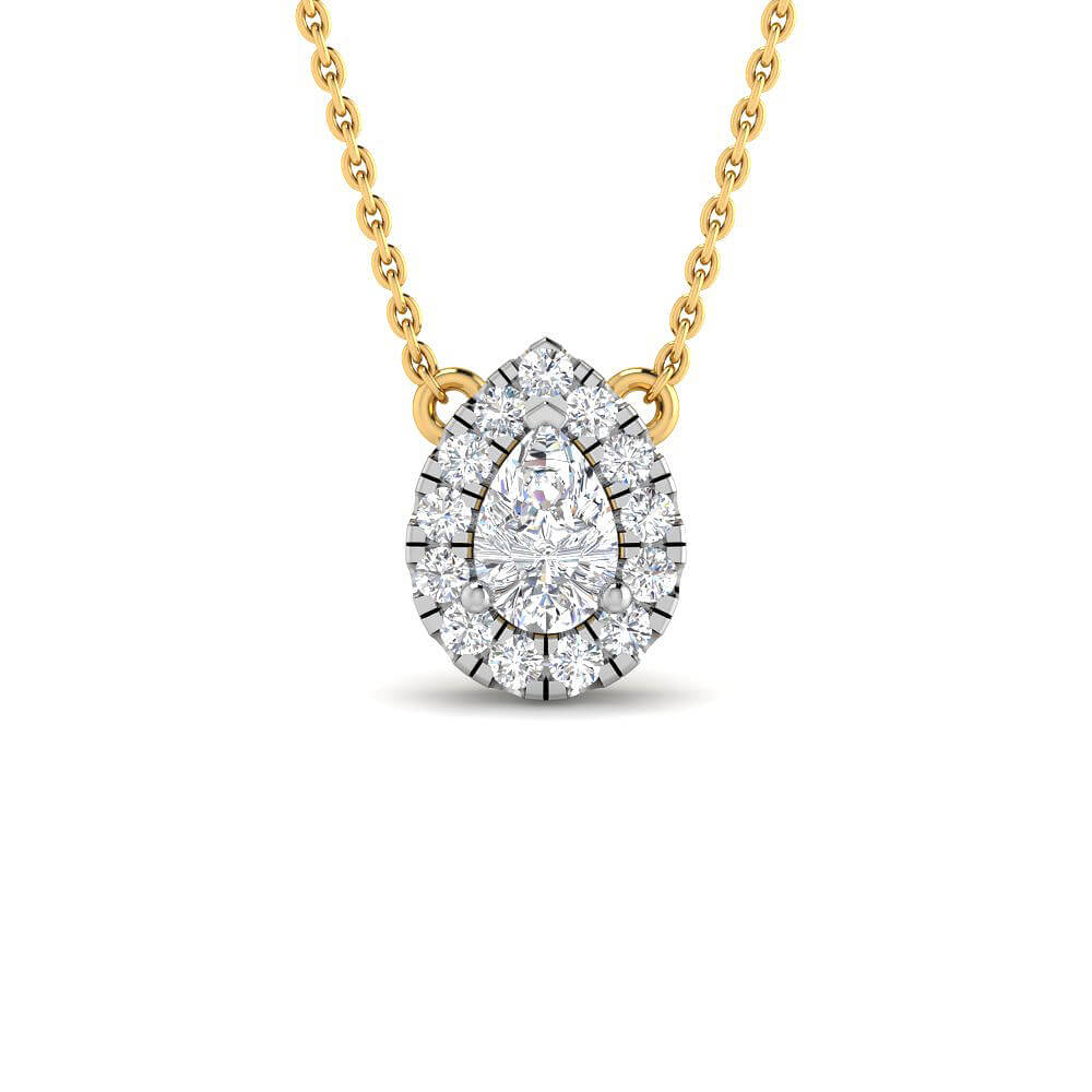 Captivating Dazzle Lab Grown Silver Diamond Pendant