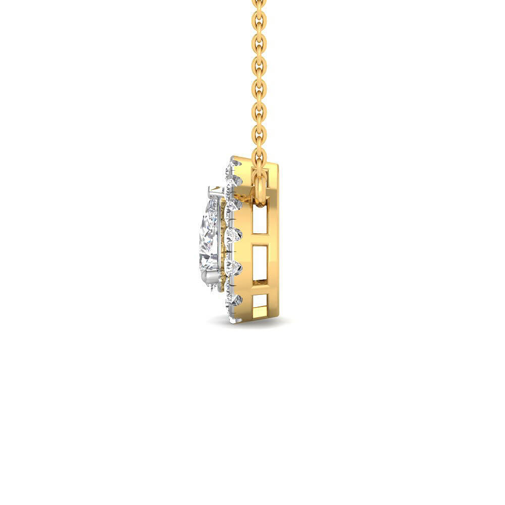 Captivating Dazzle Lab Grown Silver Diamond Pendant