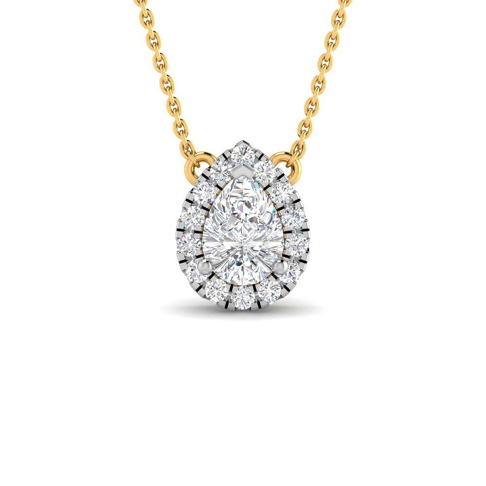 Sparkling with Grace Lab Grown Silver Diamond Pendant