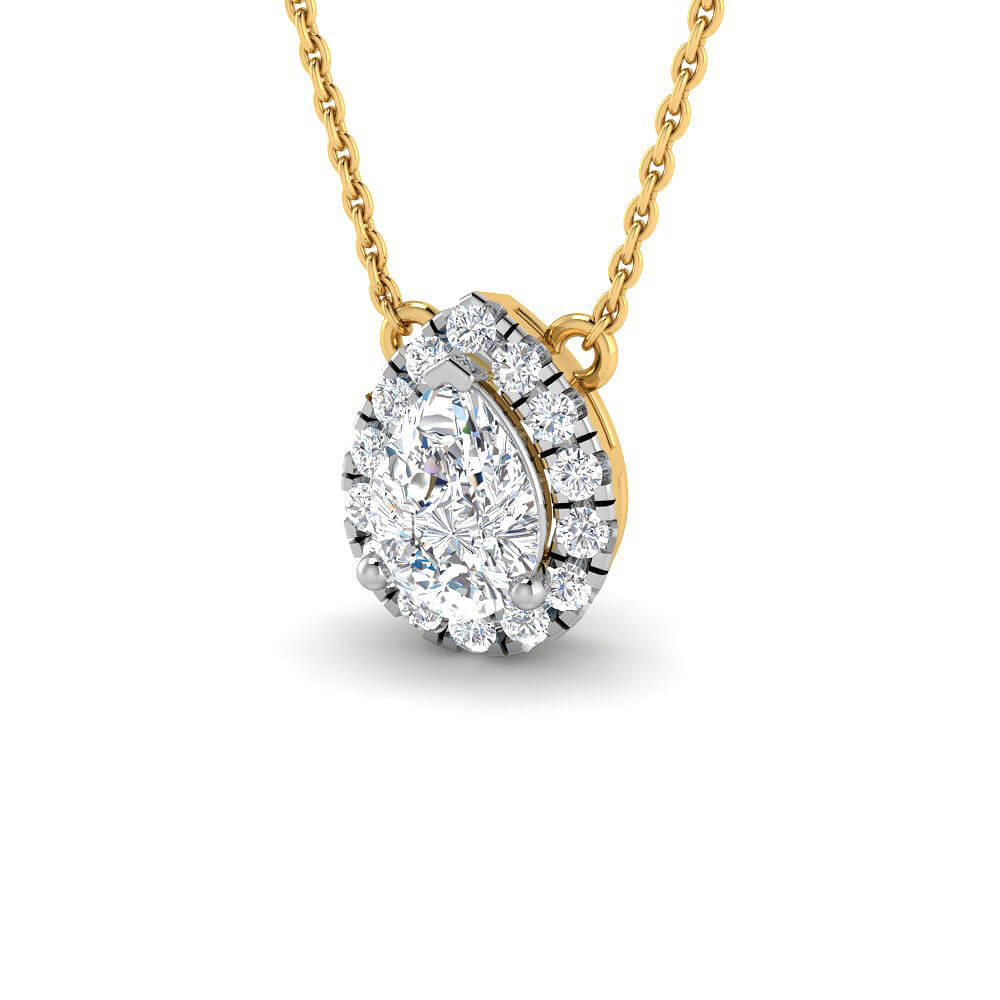 Sparkling with Grace Lab Grown Silver Diamond Pendant