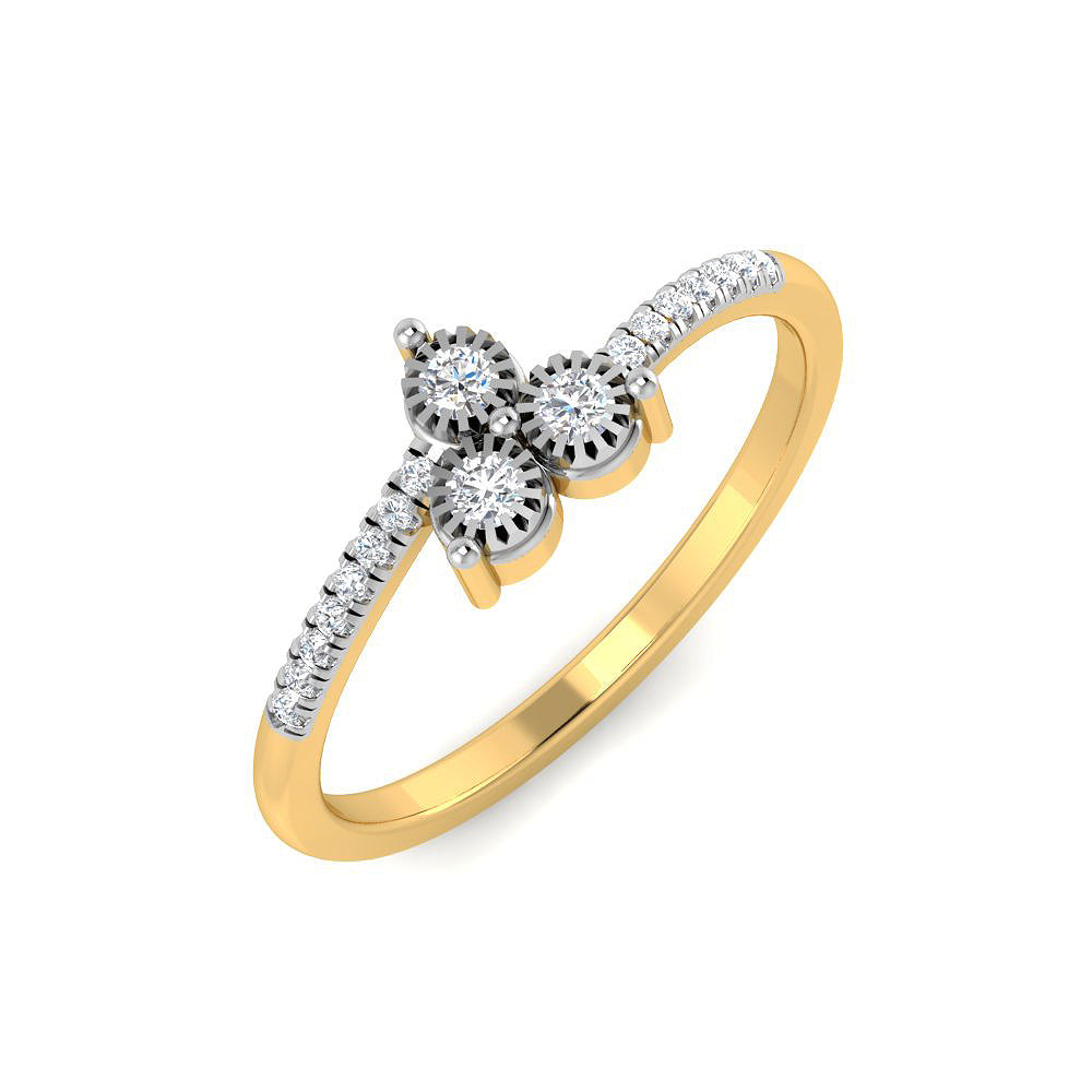 Classy and Radiant 9K Diamond Ring