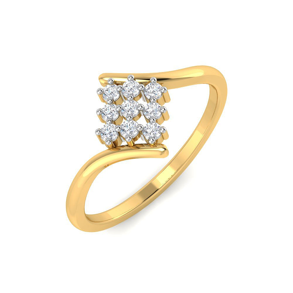 Elegant Lusture 9K Diamond Ring