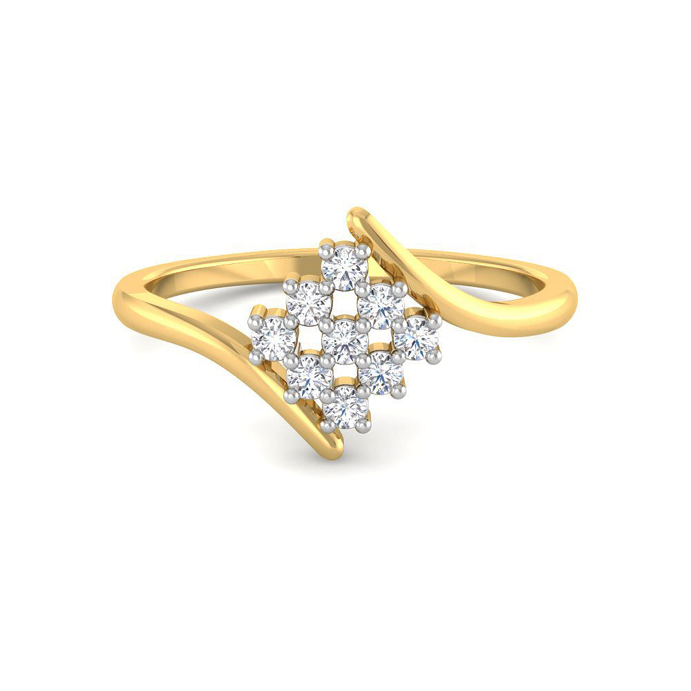 Elegant Lusture 9K Diamond Ring