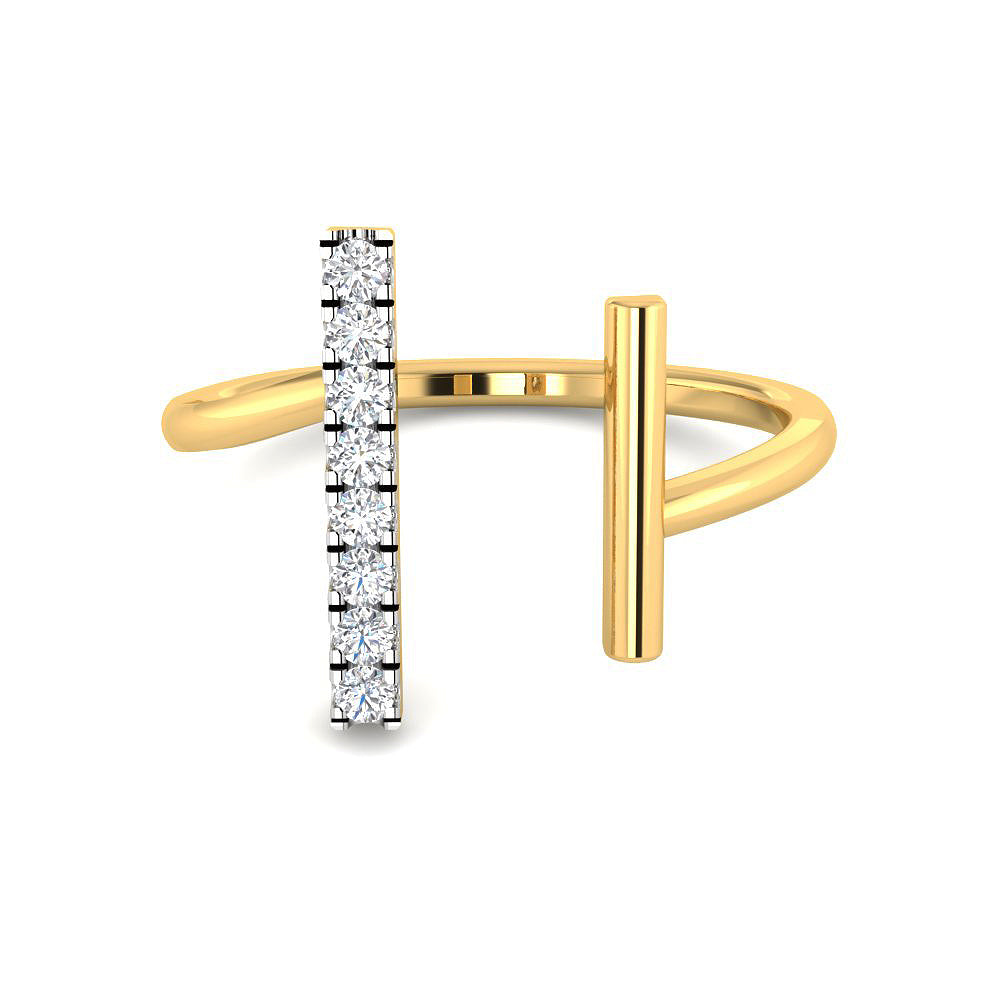 Sleek and Shine 9K Diamond Ring