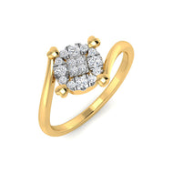 Lustrous and Luminous 9K Diamond Ring