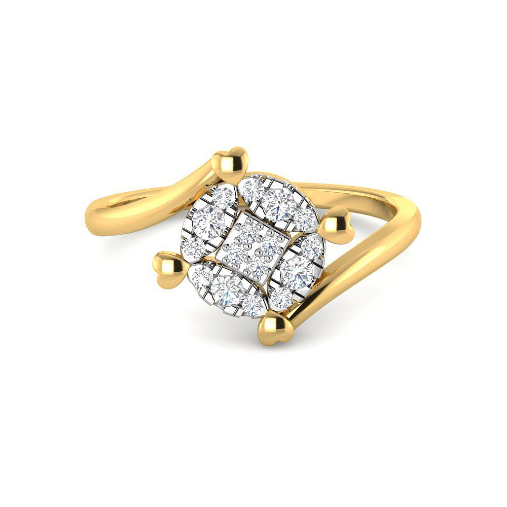 Lustrous and Luminous 9K Diamond Ring